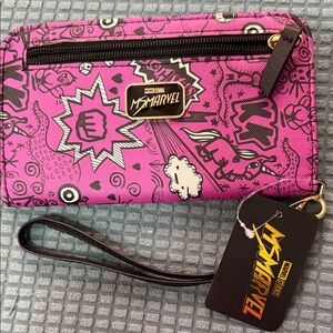 Ms. Marvel Pink Wallet Wristlet
Measures 7” long  x 4” high New